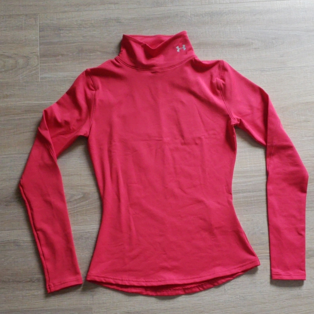 Pink Under Armour coldgear mock - S - NWT